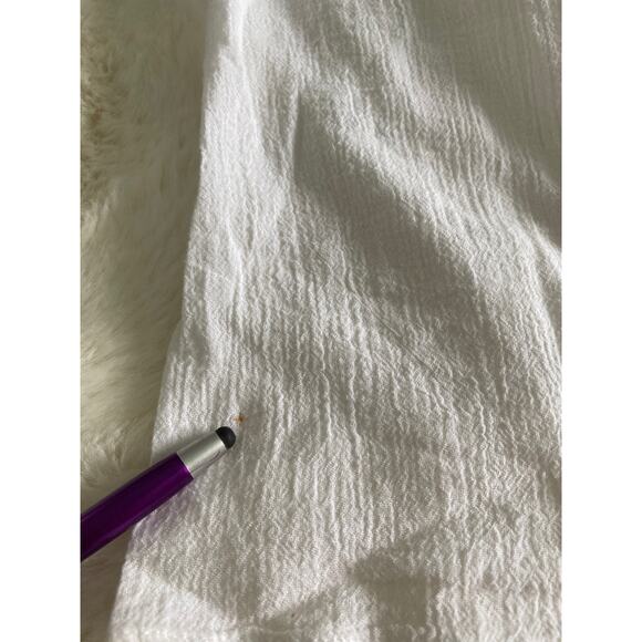 Arnaldo White Cotton Gauze  V-Neck Tunic Cover‎ Up 0 - Picture 10 of 10